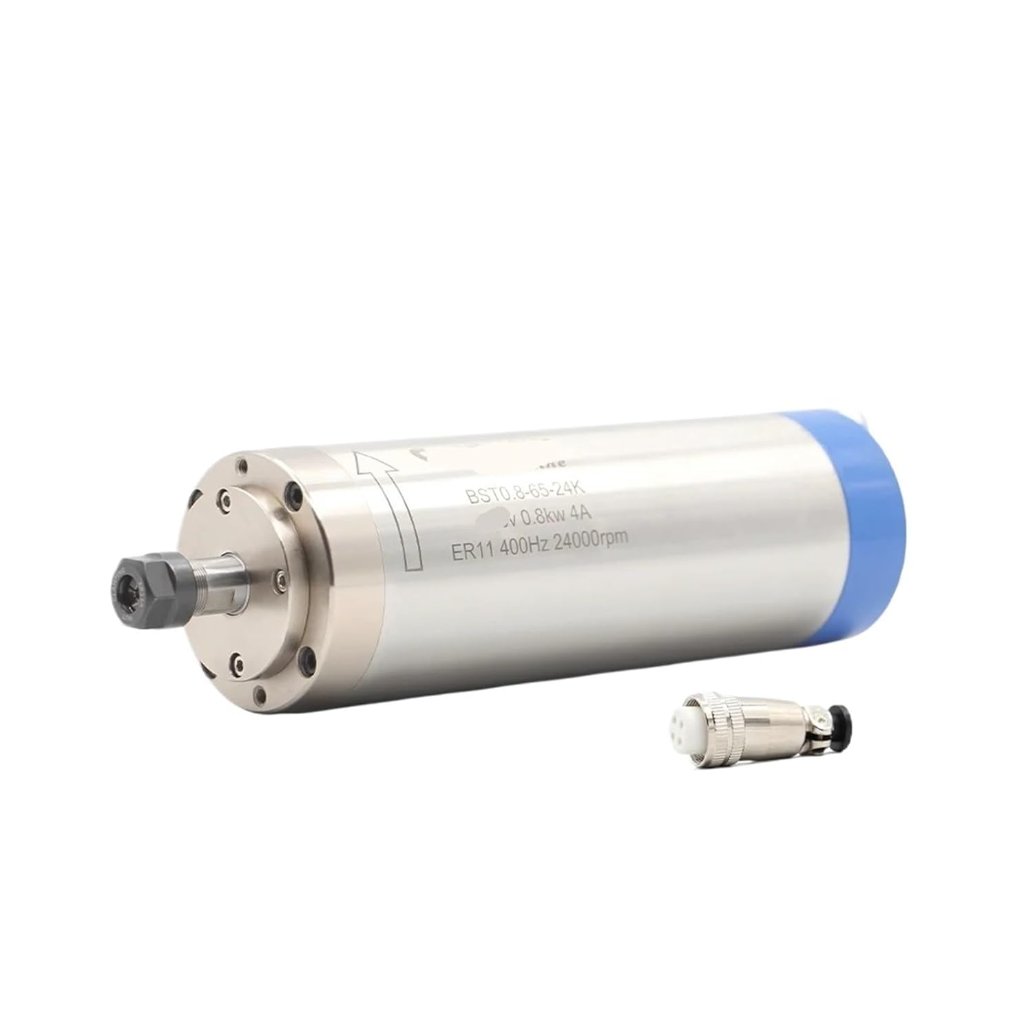 800w Water-Cooled Spindle Motor ER11 0.8kw 400Hz 65x195mm 4 Bearings(380v)