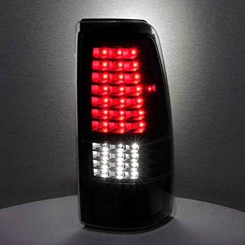 AKKON - For [Black - Full LED Style] 2003-2006 Chevy Silverado Fleet Side | 2004-2006 GMC Sierra LED Taillights