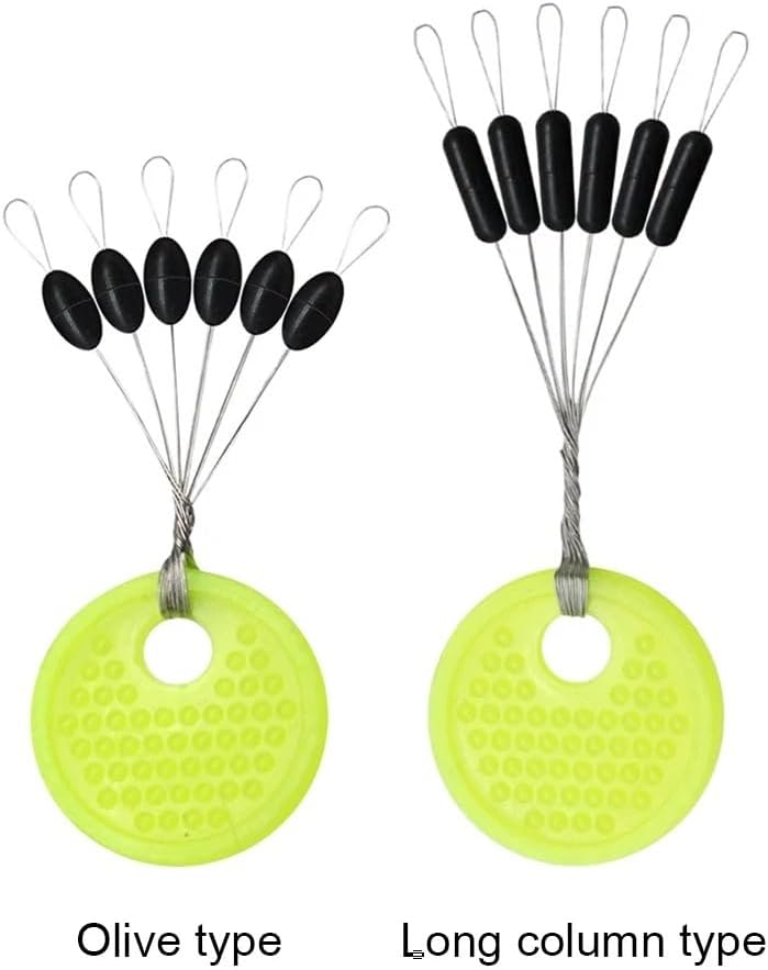 Rubber Oval Stopper Fishing Buoy(60pcs 10 Group B,S)