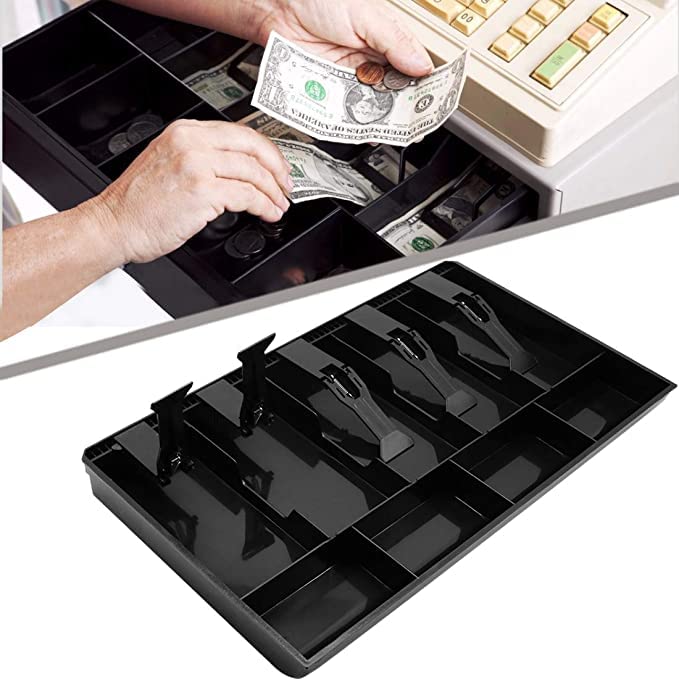 Cash Tray Store Cash Organizer, Black 2
