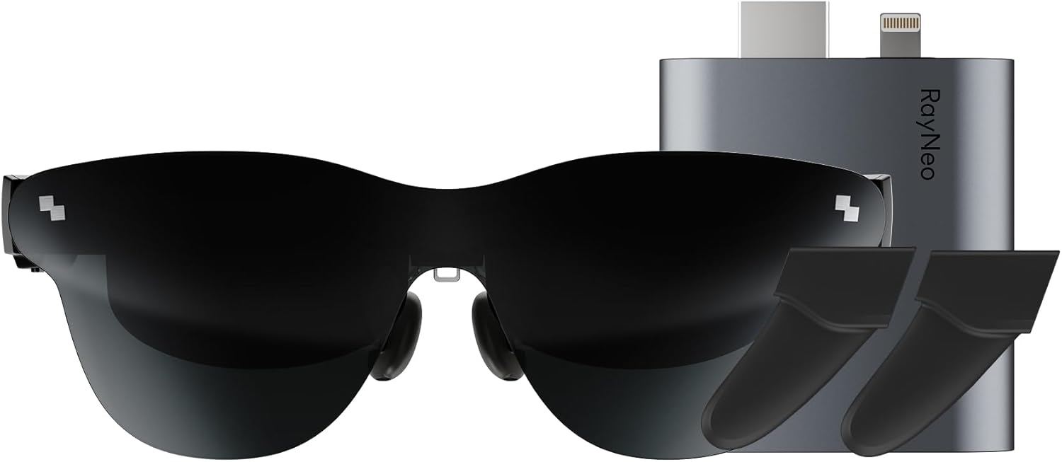 RayNeo Air 4 Pro AR Glasses & HDMI 2.0 & Sound Tube Bundle, Support HDR10