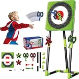 Gioco di lancio dell'ascia – Set di bersaglio pieghevole con asce e freccette per divertirsi in famiglia indoor/outdoor, include 2 asce e 2 freccette