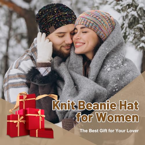 Durio Chapéus de inverno para mulheres e homens gorro forrado de cetim macio para mulheres gorro for