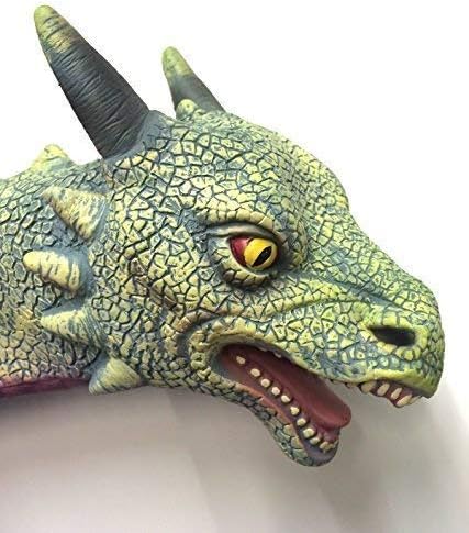 The Rubber Plantation TM 619219293334 Green Dragon Hand Puppet Latex Fancy Dress, Unisex-Adult, One Size