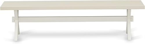 Miniatura 3 de East West Furniture XB027 X-Style - Banco de comedor moderno con asiento de madera, 72 x 15 x 18 pulgadas, multicolor