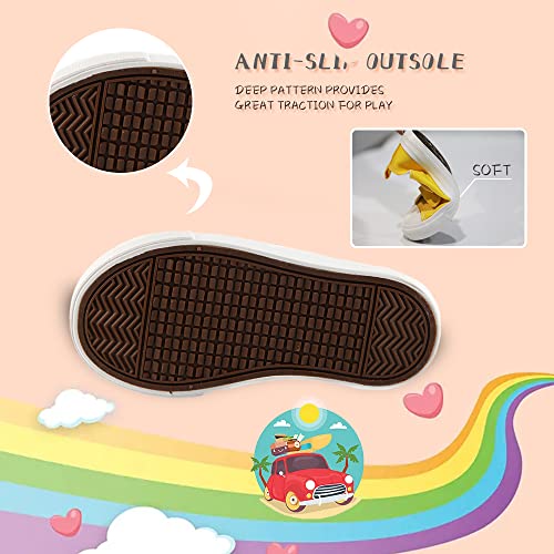 Toddler Boys and Girls Low Top Canvas Adjustable Strap Sneakers4