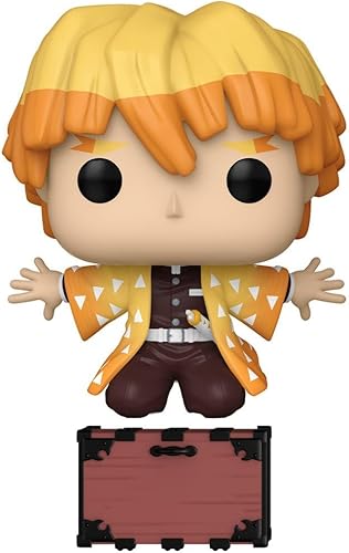Miniatura 1 de POP Anime Demon Slayer - Figura de vinilo Funko de Zenitsu Agatsuma Protecting Nezuko's Box, edición limitada, con funda protectora de caja