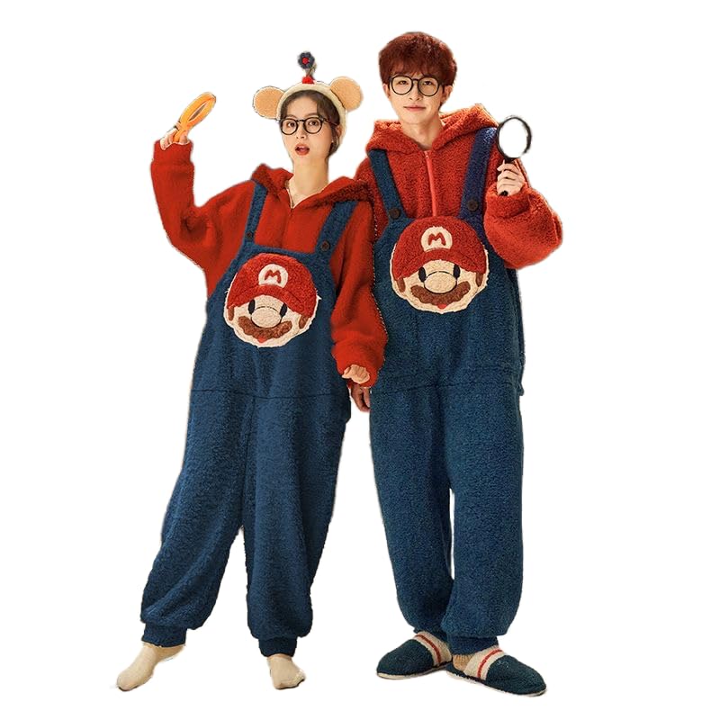 Amazon | 着ぐるみ マリオ 大人 パジャマ 被り物 ルームウエア