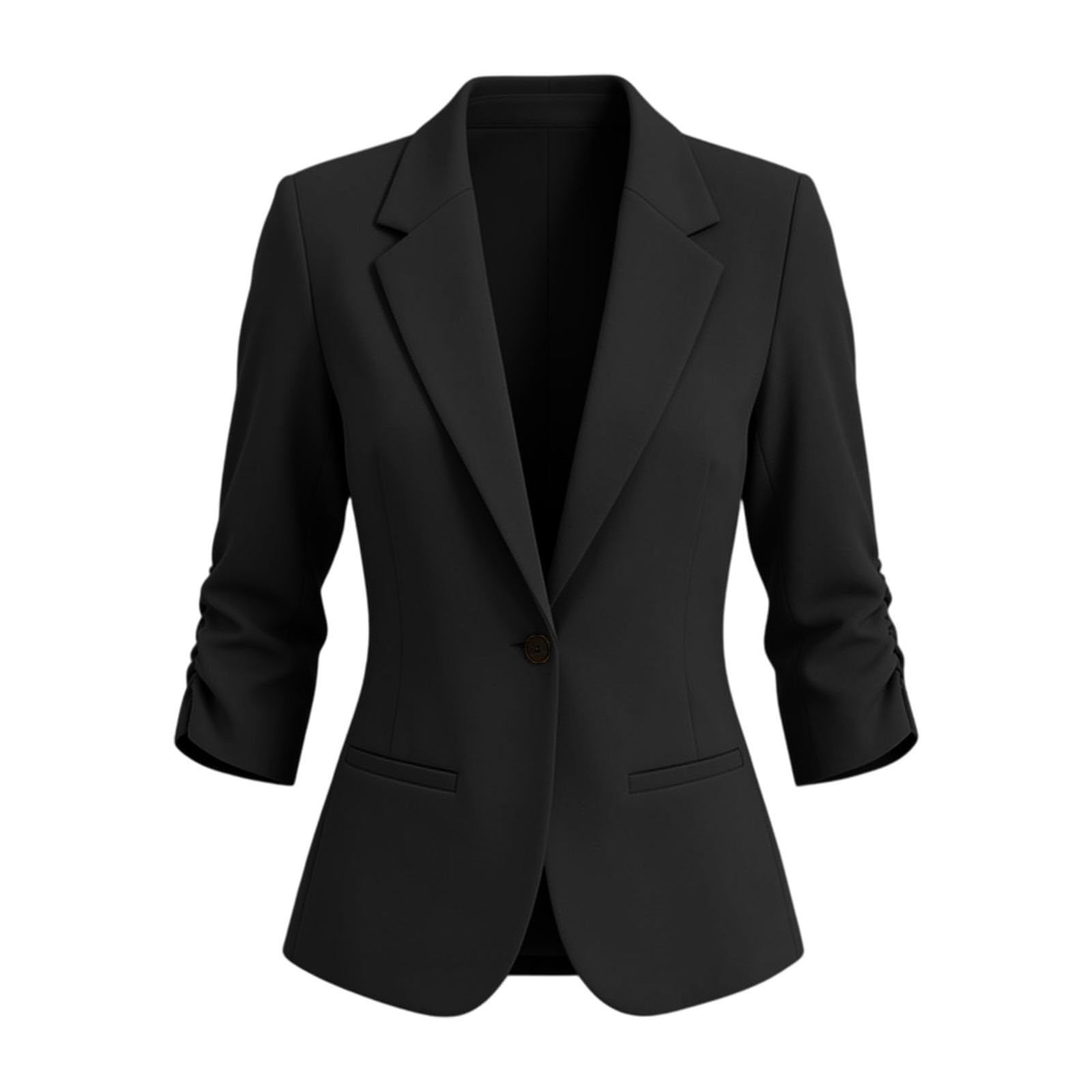 Generisch Blazer Damen tailliert, elegante Businessjacke mit Taschen, taillierter Kurzblazer für Büro & Arbeit, festliche Bürojacke im eleganten Look, vielseitig kombinierbar