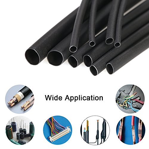 KKmoon 70pcs 7 cores/preto poliolefina sem halogênio tubo termorretrátil tubo encolhível manga enrol