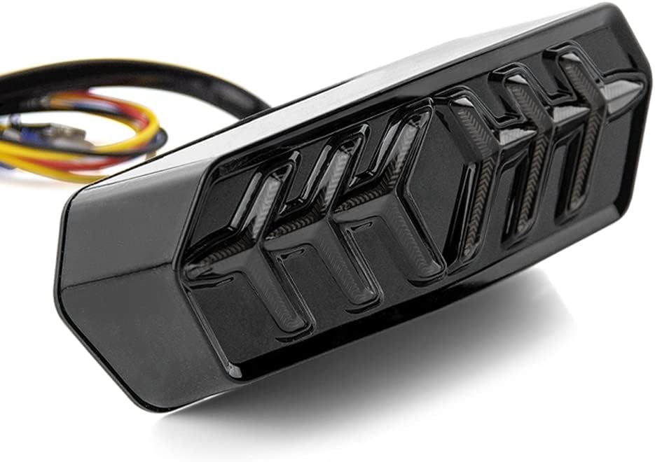 Tail Light with Turn Signals Led Integrated Motorcycle Brake Taillight Compatible with GROM MSX125/SF CBR650F CTX700 CTX700N(Smoke Lens)