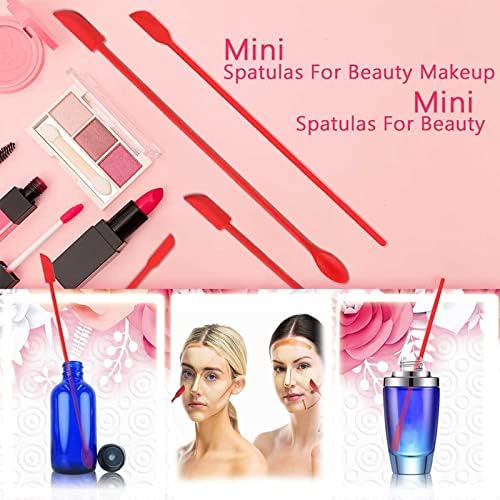 6 Pcs Double Head Silicone Spatula Set, Skincare Spatula with Spoon, Multifunction Mini Spatula Lotion Stirrer for Jar, Beauty Cosmetics, Kitchen Bottles(Corlourful, 3 Sizes)