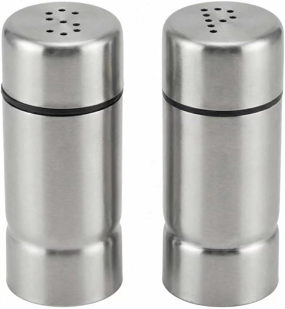 Psxixjsm Edelstahl Salz- und Pfefferstreuer, 2 Stk.