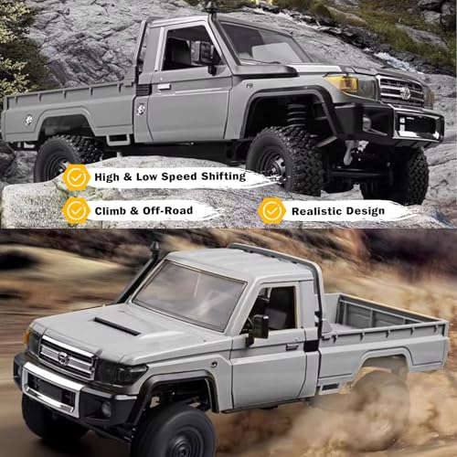 Image of Upgraded MN82 PRO LC79 RC Rock Crawler, 1 /12 MNRC RC Crawler 4x4 Toyota LC79 Off Road RC Pickup Truck, 4WD 2.4GHz RC Climing Car RTF with LED Lights for Adults