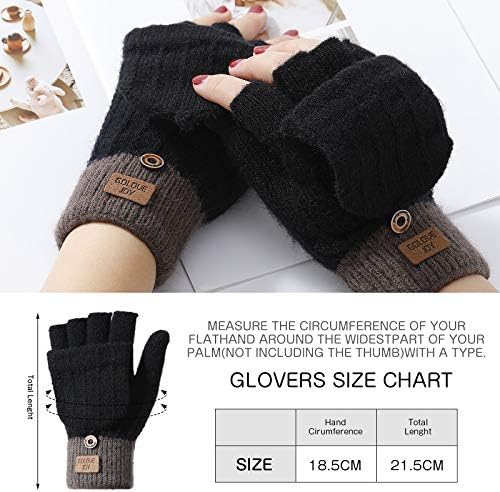 Women Gloves Winter Touchscreen Gloves Knitted Finger Gloves Sport Warm and Windproof Winter Gloves for Skiing Cycling and SMS, Geeinget for Ladies and Mens