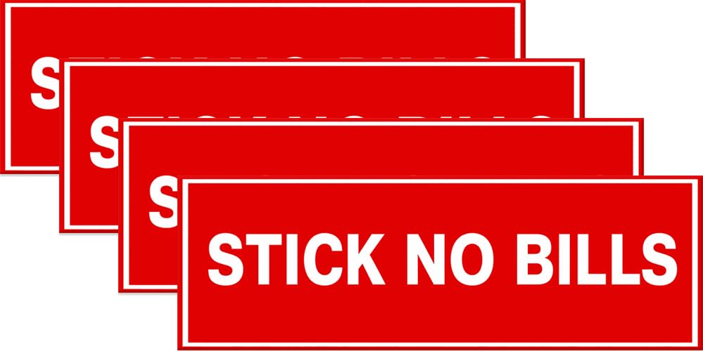 Stick No Bills Sign Board | 5MM Foam Board | Red | Pack of 4 | Signage for Office, School & Commercial Space | Waterproof, Peel & Stick, UV Resistant, Long Lasting | 12×4 Inch-image-31