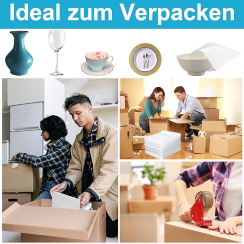 50 Stück Schaumstoff Verpackungsmaterial, Schaumstoff Beutel, Luftpolsterfolie Umzugskartons, Verpackungsmaterial Luftpolsterfolie, für Verpackung Lagerung und Versand Porzellan, 300×300×1 mm