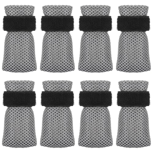 8 Pcs Cat Mittens to Prevent Scratching Mesh Breathable Cats Shoes Cat Booties Anti Scratch Mittens Adjustable Cats Claw Protectors Covers Non-Slip Kitten Foot Covers for Pet Bathing Cutting Nails