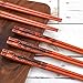 GANGUOLA Chopsticks Reusable Chinese Chopsticks Dragon and Phoenix Carve on Chopsticks with Holder, Carrying Bag Chopsticks Set with Unique Package(5 Pairs)