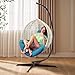 Sorbus Hammock Chair Stand Hanging Chair Stand- Steel Sensory Swing Stand- Weather & Rust Resistant C Stand- Adjustable Portable Stand 330lbs for Tree, Lounger, Air Porch, Indoor/Outdoor, Patio