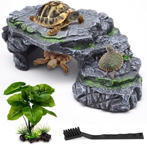 MoonOrange Turtle Basking Platform Kit, Reptile Habitat Hideout, ...
