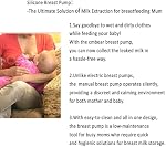 Manual Breast Pump,4oz 100ml Food Grade Silicone,Soft Silicon Bottle for Breast Milk Collection