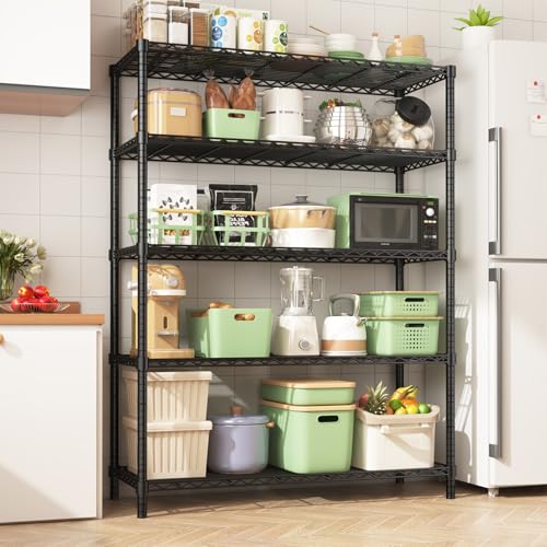 45" W x 20" D x 72" H Heavy Duty Wire Shelving Unit, 5-Tier Utility Storage Rack 2000 lbs Capacity, Adjustable Garage Shelves for Kitchen Garage Pantry, Easy Assembly - Image 3