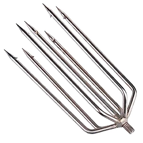 CAJOAUIS Angelharpune 7 Zinken Edelstahl Angelgabel
