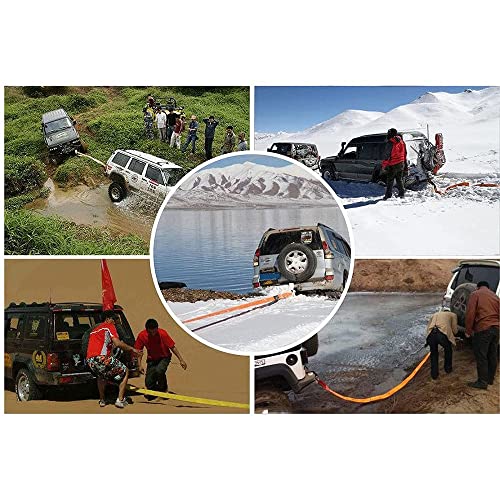 Sangle de remorquage 25T 7M robuste avec corde de traction pour véhicule