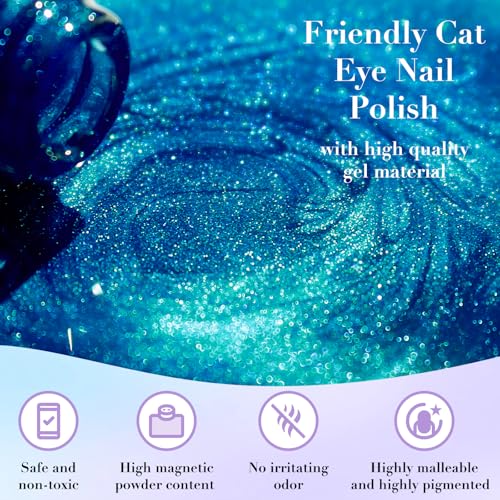 Esmalte gel Cat Eye Laza 15ml Blue Tears brillante miniatura 4