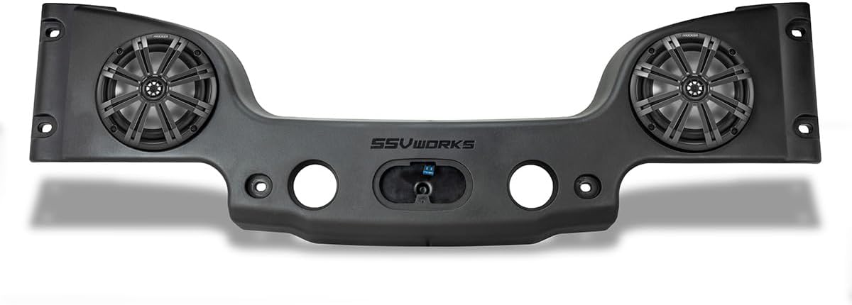 SSV Works JJK-O8K Plug and Play 8" Overhead Speaker Soundbar Upgrade with Kicker KM8 300 Watt Speakers Compatible with Jeep JK/JKU 4-Door and 2-Door 2007-2017