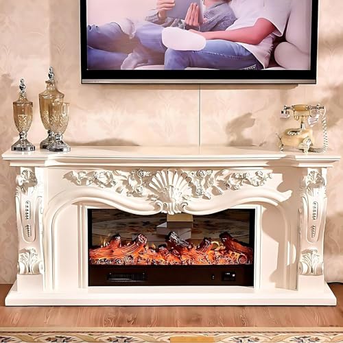 Aihm-Lon Electric Fireplace - Luxurious Real Flame Electric Fireplace Heater