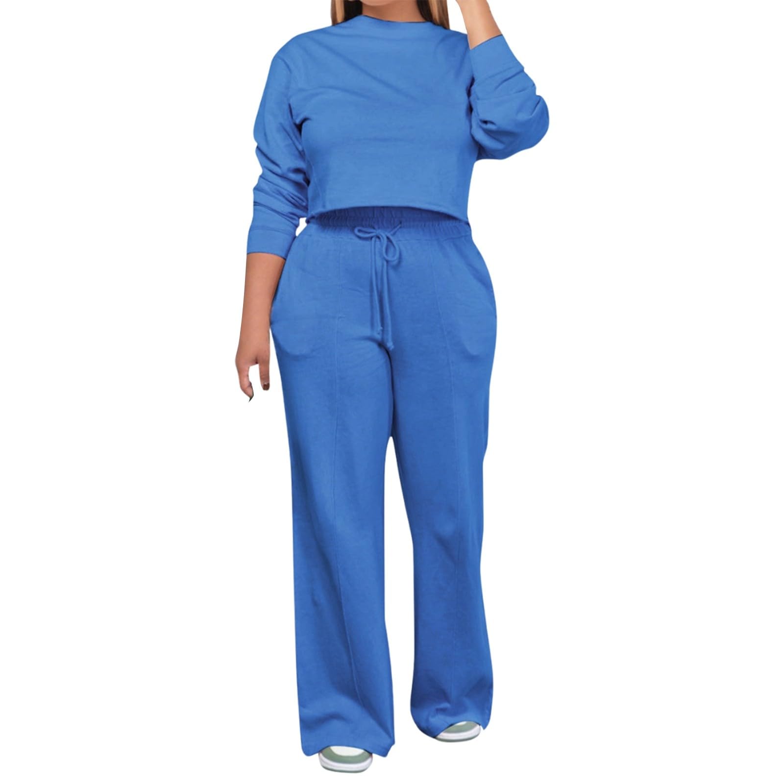 Set di felpa con cappuccio casual alla moda da donna e pantaloni lunghi