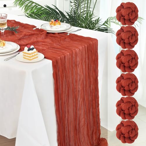 6 Pack Terracotta Table Runners by Fixwal