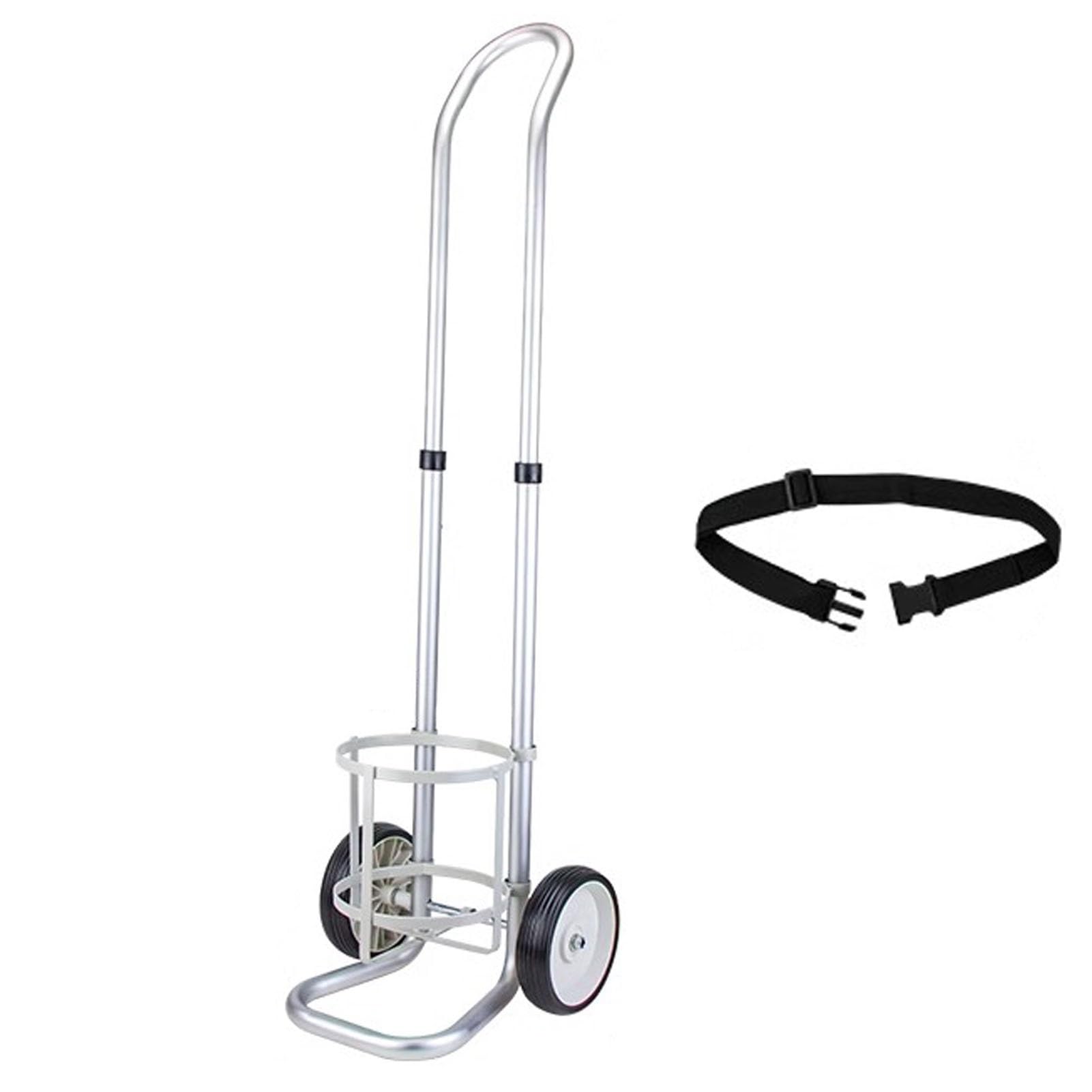 JKJZSALJ Gas Cylinder Rack, Oxygen Storage Rack,Oxygen Tank Holder Aluminum Dolly Cart For, Lightweight Gas Cylinder For Hospitals,Diameter: 126Mm,Diameter: 158mm