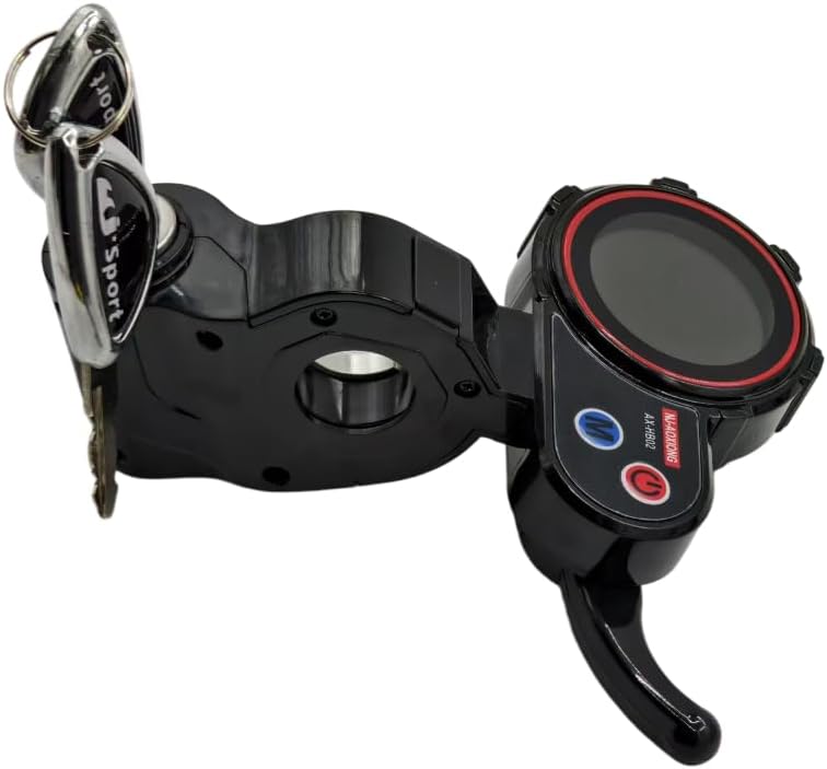 for NJAX-T LED Display Throttle Instrument for Zero 8 9 10 8X 10X 11X Electric Scooter, 48V LCD with Key