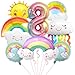 Sfondo per feste arcobaleno Ghirlanda di palloncini Arcobaleno Nuvole Compleanno Sfondi per foto Props Stand Arcobaleno Kit arco di palloncini Tende con frange Compleanno - Italia