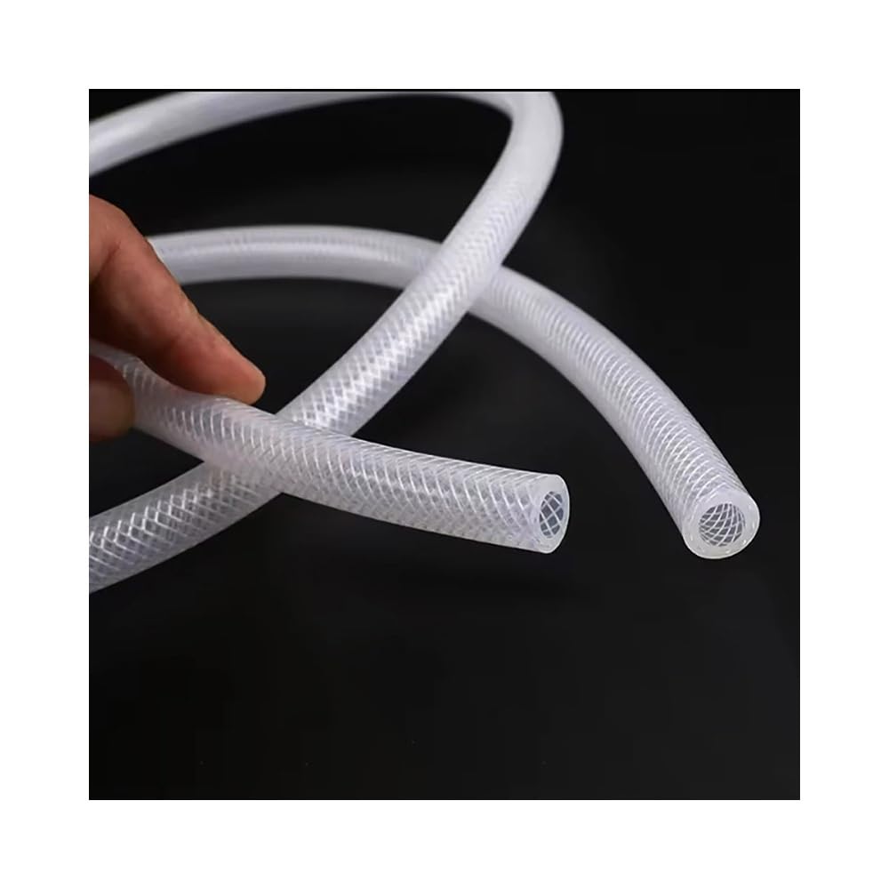 Tubo In Silicone Alimentare, 1 Pezzo Da 1m. Intrecciato Rinforzato Ad Alta Pressione, ID 4–50 Mm, OD 9–60 Mm. Trasparente E Anticorrosivo, Per Uso Quotidiano E Laboratorio(10x18mm)