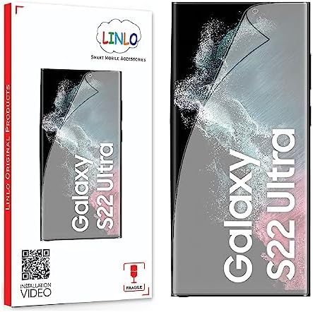 LINLO Screen Guard Compatible for Samsung S23 Ultra/S22 Ultra with Edge ...