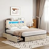 odda testiera con vano contenitore Struttura robusta e durevole: la combinazione di struttura in metallo e pannelli in legno garantisce stabilità e durata del letto. Questa robusta struttura può resistere all'uso quotidiano, bilanciando comfort e sicurezza.
