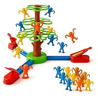 Toyana 12 Jumping Monkeys Game Tree Launching Playset Flipping Fun-Filled Family Entertainment Game Suitable Interactive Easy To Play Tabletop kids Activity Toy gift for Boys & Girls ages 3+ years