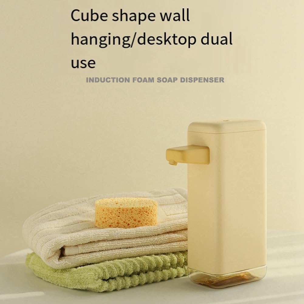 Bloepum Fully Automatic Inductive Soap Dispenser Foam Washing Smart Hand Washing Soap Dispenser Wall-Mounted Dispenser B