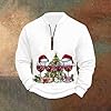 Men Christmas Sweatshirts Christmas Santa Claus Printed Pullover Ugly Jumpers Xmas Graphic Novelty Jumper Oversized Sweatshirt Winter Half Zipper Long Sleeve Warm Sweater Holiday Festival Tops S-5XL #2