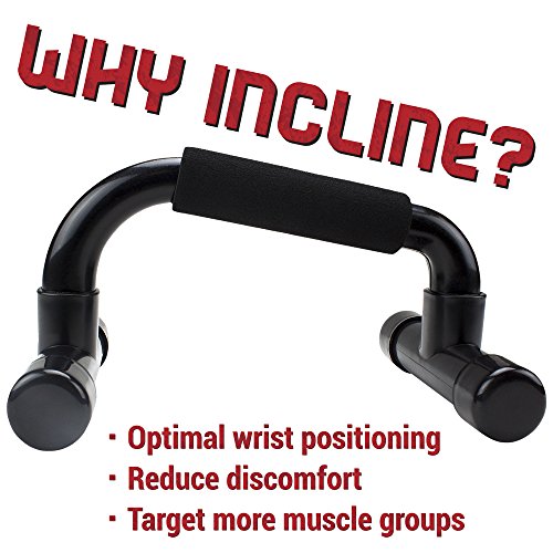 Crown Sporting Goods Incline Push-Up Bar Stands With Foam Comfort Grips #TOP4
