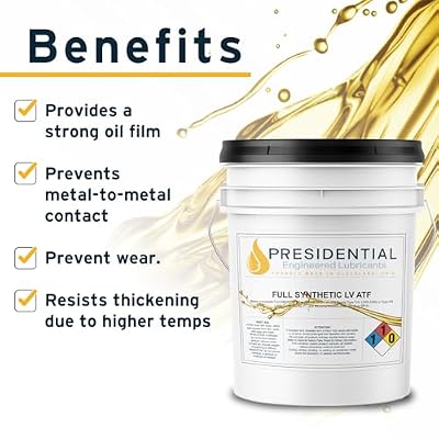 Presidential Automatic Transmission Fluid LV - Full Synthetic Dexron VI Transmission Fluid - Premium Formula with Superior Friction Stability - Made in USA - (5 gal)
