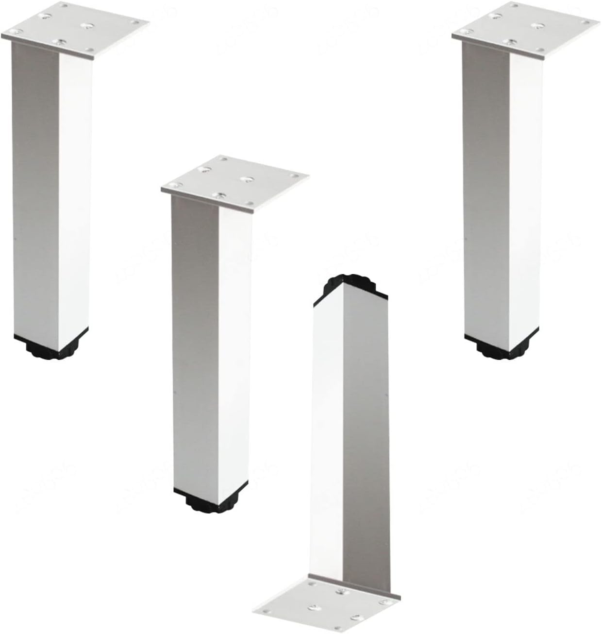 Metal Furniture Legs,4Pcs,Black Adjustable Legs,Furniture Replacement Legs,Sofa Legs,Round Support Legs,Kitchen Furniture Legs,Gold Table Legs,Silver-20cm/8in