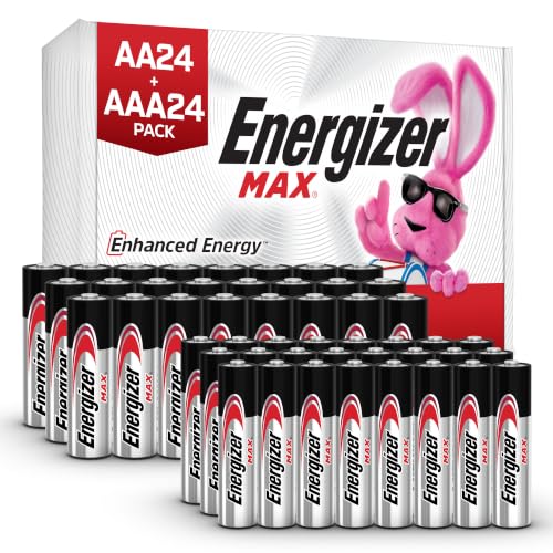 Energizer AA and AAA Batteries, 48 Count, Combo Pack Contains 24 Max Double A and 24 Max Triple A Batteries
