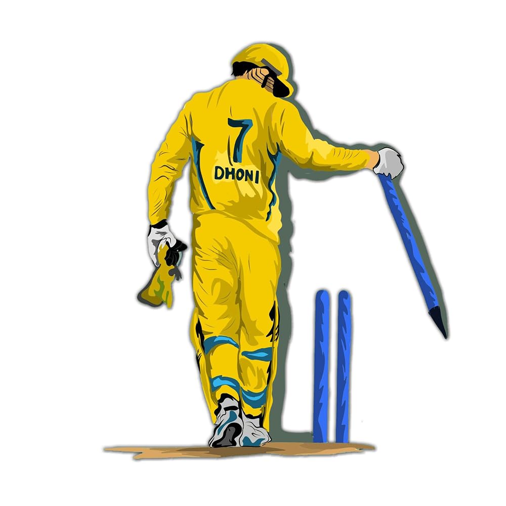 Deep Print Dhoni Acrylic Fridge Magnet, Dhoni Mahi Theme, Home Decor Gift, Birthday, Velentine, Boyfriend, Waterproof Glass-Like Finish-image-18