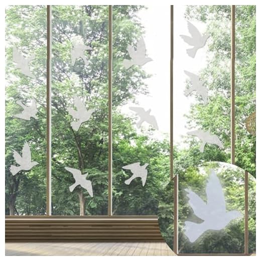 Pegatinas de advertencia de ventanas anticolisión de reflexión ultravioleta, pegatinas de ventanas, puertas de vidrio para proteger y conservar el impacto de las aves, reutilizables
