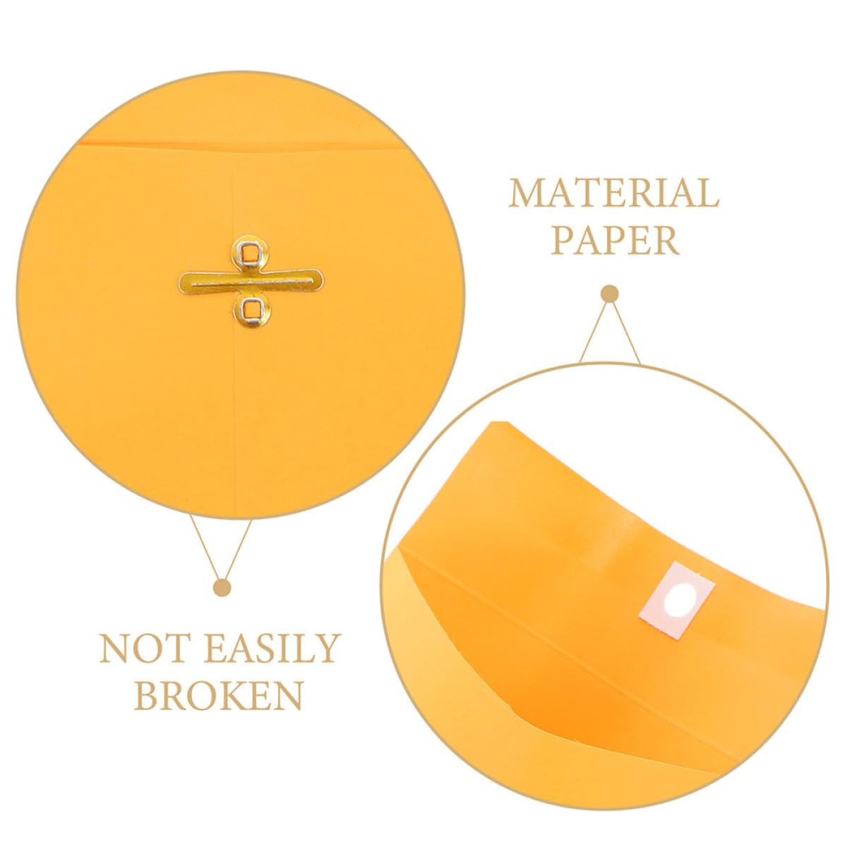 LALAFINA 100 Stück Gelbe Geldumschläge aus Kraftpapier mit Klappverschluss Elegante Kartenumschläge für Professionelle Büros und Effizienten Schutz von Dokumenten